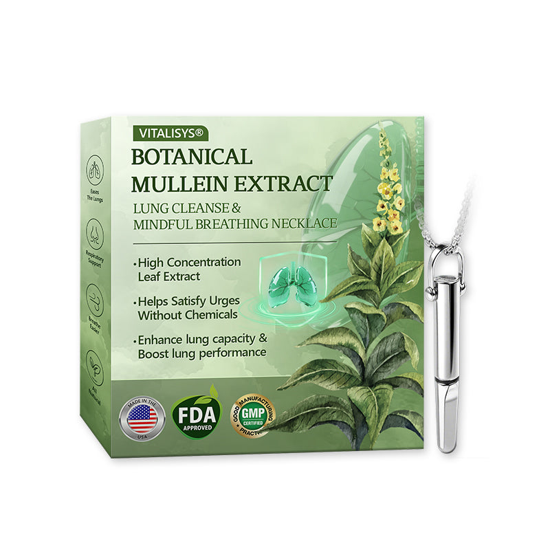 US Official Store✅𝐕𝒊𝒕𝗮𝗹𝐢𝐬𝐲𝐬® Botanical Mullein Extract Lung Cleanse & Mindful Breathing Necklace Whistle(👨‍⚕️Directly acts on COPD, asthma, chronic bronchitis (CB), respiratory infections, lung cancer, sinusitis, and other conditions)1💝