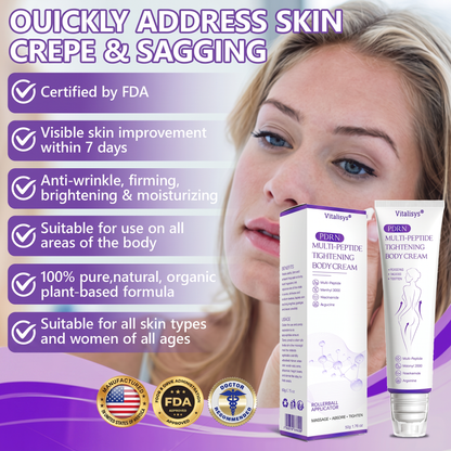 FDA Official ✅ : Vitalisys® PDRN Multi-Peptide Massaging Body Roller Cream ✨ - Anti-aging, Hydrating, Skin Firming & Lifting, Skin Repair, Even Tone, Acne and Dark Spot Treatment, Wart and Mole Removal, and Psoriasis Relief 💕