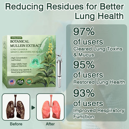 US Official Store✅𝐕𝒊𝒕𝗮𝗹𝐢𝐬𝐲𝐬® Botanical Mullein Extract Lung Cleanse & Mindful Breathing Necklace Whistle(👨‍⚕️Directly acts on COPD, asthma, chronic bronchitis (CB), respiratory infections, lung cancer, sinusitis, and other conditions)1💝