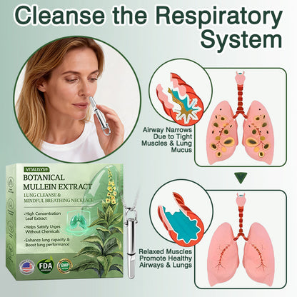 US Official Store✅𝐕𝒊𝒕𝗮𝗹𝐢𝐬𝐲𝐬® Botanical Mullein Extract Lung Cleanse & Mindful Breathing Necklace Whistle(👨‍⚕️Directly acts on COPD, asthma, chronic bronchitis (CB), respiratory infections, lung cancer, sinusitis, and other conditions)1💝